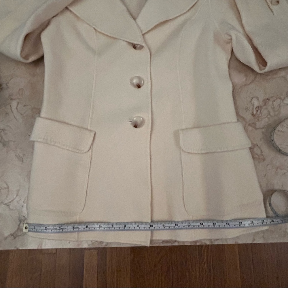 Talbots Wool Blazer Cream Size 10 - Picture 10 of 11